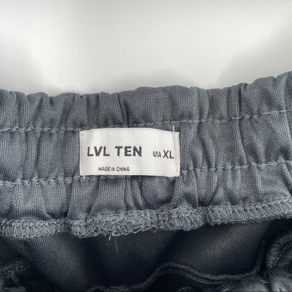 NEW Lvl Level Ten Mens Knit Drawstring Shorts in Indigo Slate - Picture 11 of 15